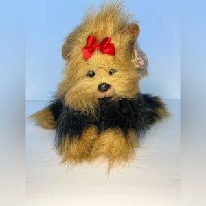 Realistic 1997‎ Yorkshire Terrier Yappy stuffed Animal Plush puppy Dog Ty Beanie